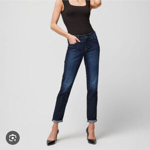 WHBM 0 Girlfriend Slim Dark Wash Skinny Cuffed Jeans White House Black Market